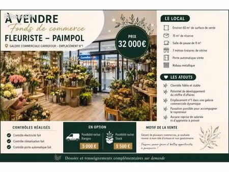 à vendre fond de commerce fleuriste ?