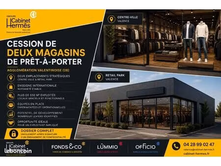 fonds de commerce prêt-à-porter  mode 552 m²