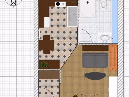 studio fonctionnel avec jardin privatif à 5 minutes de la loupe