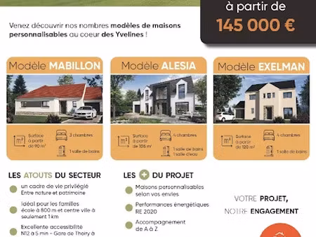 vente terrain 431 m² à thoiry (78770)  150 000 €