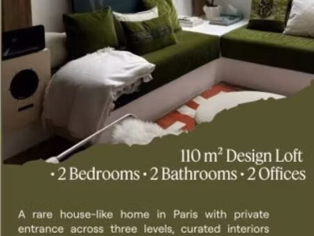 loft meublé 110m² paris 20e