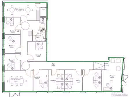 bureaux 198 m² saint renan