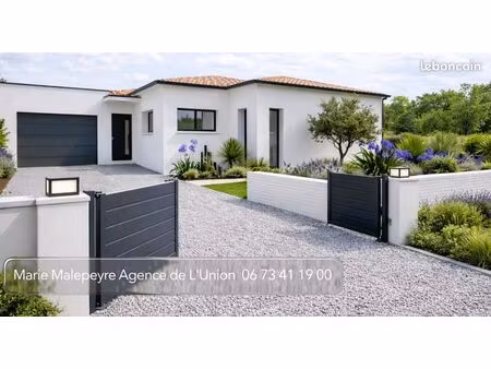maison neuve à bâtir 125 m² sur terrain de 800 m² à vacquiers