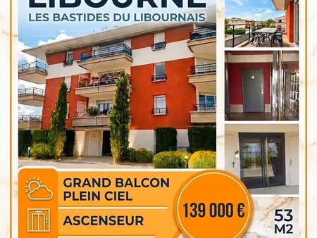 grand t2 de 53 m2 dans residence de standing balcon ascenseur parking