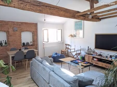 t3 duplex meublé – charme de l’ancien – saint-pierre - la daurade/ hypercentre toulouse