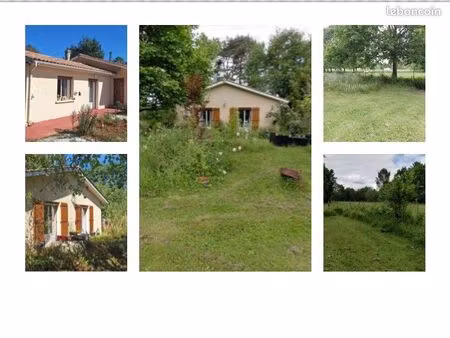 ? maison de 88 m² + domaine privé de 2 hectares avec forêt & prairie + 2 terrains construc