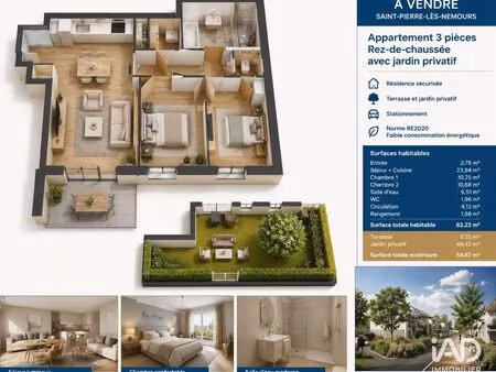 appartement à saint-pierre-lès-nemours (77140)