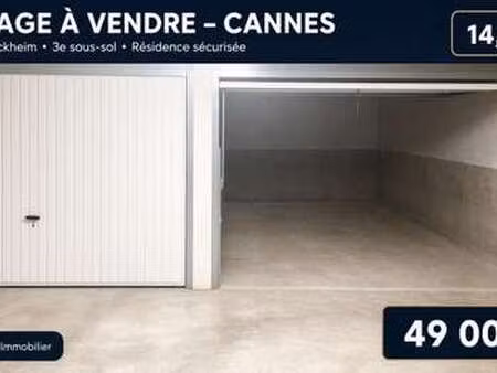 vente garage et parking à cannes (06150) : à vendre / 14m² cannes