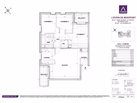 location appartement 4 pièces 84 m² à la courneuve (93120)  1 463 €