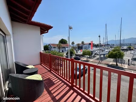 appartement t2 lumineux  port d'hendaye  idéalement situé 34.82m2
