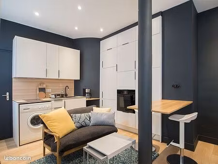 location studio meublé avec fibre paris 19