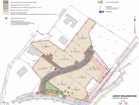 terrain 643 m² parentis en born