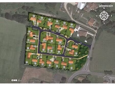 terrain 619 m² seyresse