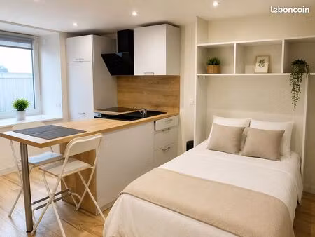 studio meublé récent 25 m² – centre de saint-héand