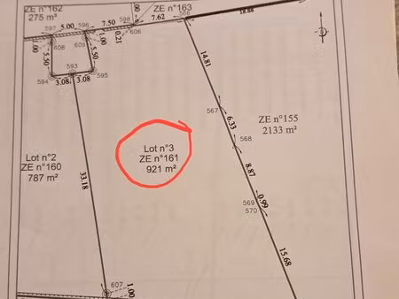 terrain à bâtir 921 m² viabilisé - blainville-sur-mer  2 2 km de la plage