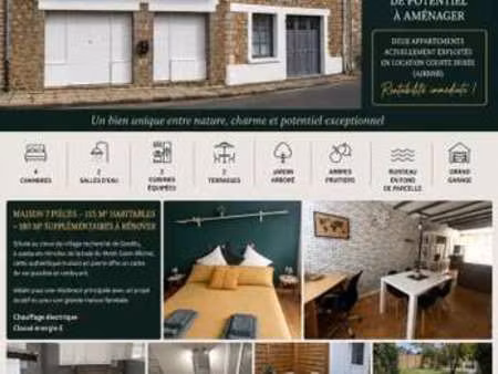 vente maison à genêts (50530) : à vendre / 130m² genêts