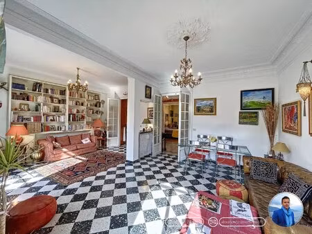 menton carrée d'or - luxueux 5 pièces traversant dans immeuble belle époque -...