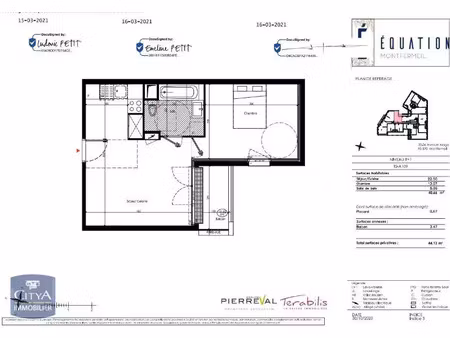 appartement à louer 2 pièces 40.66 m² - montfermeil (93) - 773€