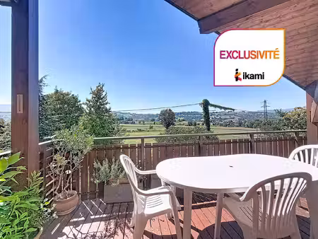 rare à gruffy appartement t3 76 m2 avec balcon  garage et vue campagne