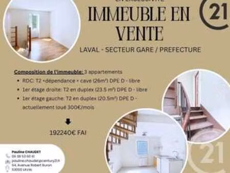 vente immeuble à laval (53000) : à vendre / 76m² laval