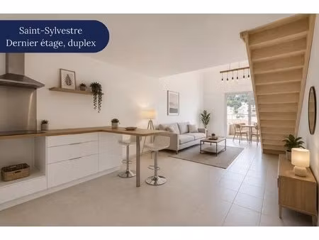4 pièces 93 m² - duplex terrasse vue collines - saint-sylvestre