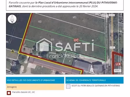 vente terrain à batir 1706 m² à auxy (45340)  35 000 €