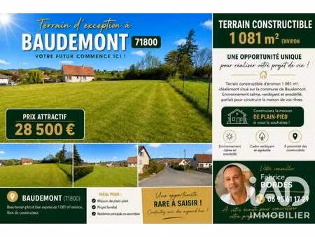 terrain constructible viabilisé à vendre