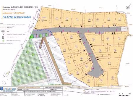 vente terrain 432 m² à portel-des-corbières (11490)  96 000 €