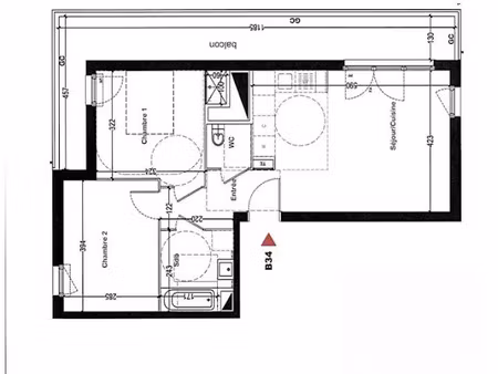 location appartement 3 pièces 57.94 m² à cergy (95000)  1 047 €