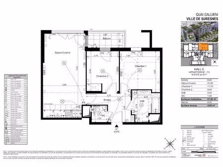 location appartement 3 pièces 61 m² à suresnes (92150)  1 665 €