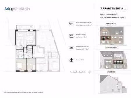 appartement deux chambres au rez-de-chaussée