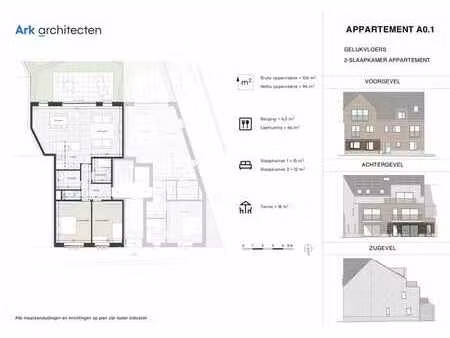 appartement deux chambres au rez-de-chaussée