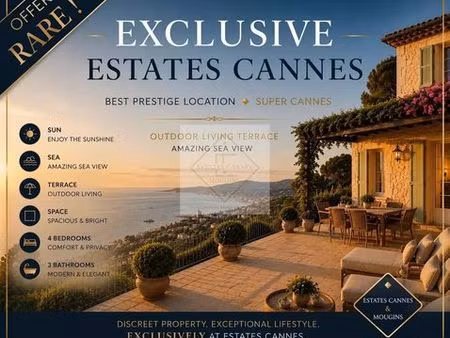 villa de luxe de 6 pièces en vente cannes  france
