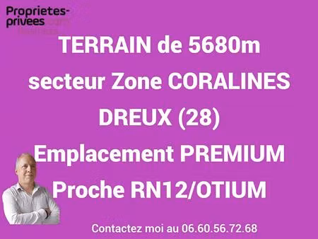 achat terrain 5 686m² dreux 28100