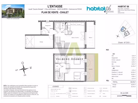 vente chalet 3 pièces 66 m² à valberg (06470)  565 613 €