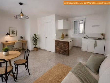 studio 24m²  cuisine ouverte  proche université.