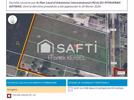 vente terrain à batir 1608 m² à auxy (45340)  34 000 €