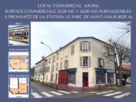 vente locaux professionnels 58.08 m² à saint-maur-des-fosses (94100)  201 000 €