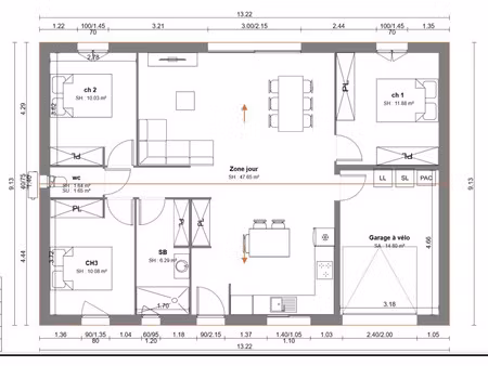vente maison neuf 4 pièces 87m2 saint-jean-de-liversay - 197400 € - surface privée