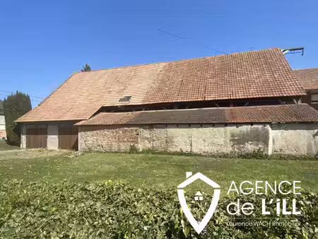 terrain de 14 ares à bootzheim avec grange