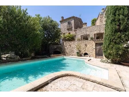 maison de village en pierre avec jardin et piscine