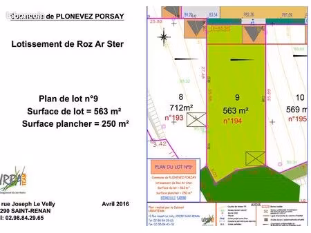 terrain proche de quimper (plonévez porzay)