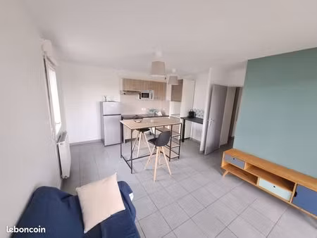 t3 meublé 56 m² – toulouse lalande – terrasse + parking – résidence sécurisée