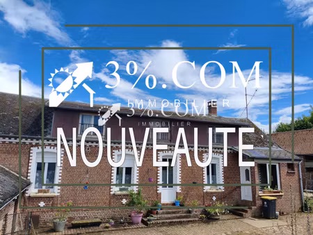maison fermette de 106 m²  3 ch  1716 m² terrain