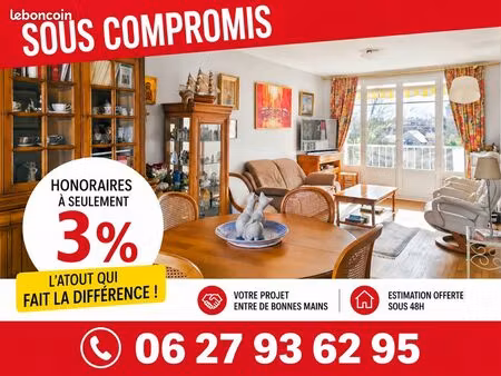 à vendre – t2 lumineux avec balcon  potentiel t3  cave et parking