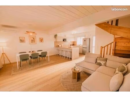 maison meublée 90 m² à l'année - 3 chambres – climatisation – angresse - disponible à part