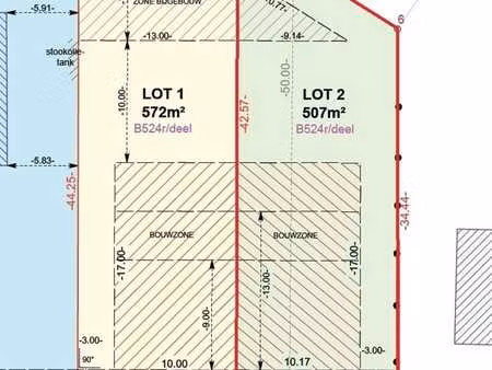 rustig gelegen perceel grond ca. 507m2 voor hob