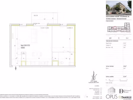 location appartement 2 pièces 50 m² à clermont-ferrand (63000)  671 €