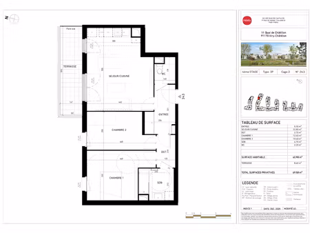 location appartement 3 pièces 61 m² à viry-chatillon (91170)  1 106 €