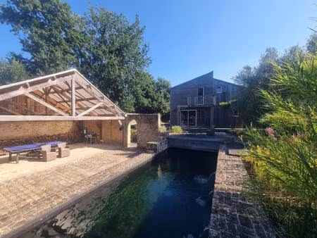 belle maison bois  dpe b   sans vis-à-vis  bassin